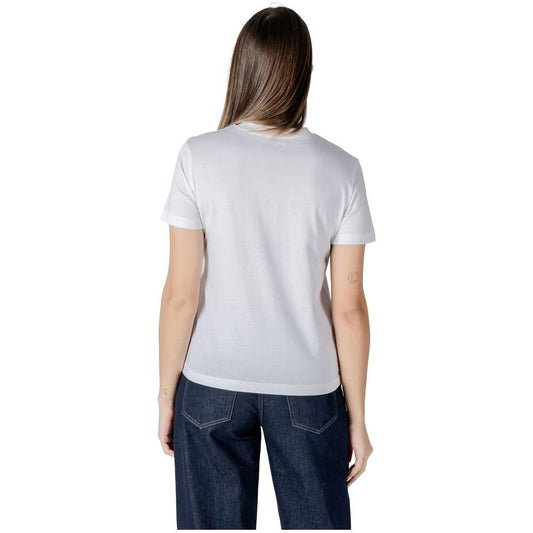 Calvin Klein Jeans White Cotton Rigenerato Tops & T-Shirt Calvin Klein Jeans