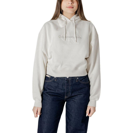 Calvin Klein Jeans Cream Cotton Sweater Calvin Klein Jeans