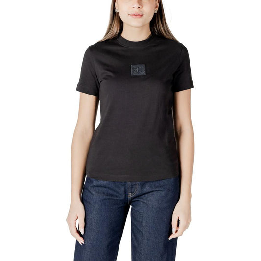 Calvin Klein Jeans Black Cotton Tops & T-Shirt Calvin Klein Jeans