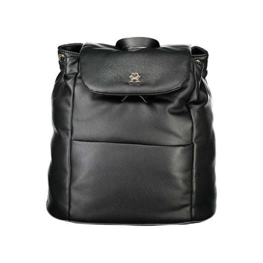 Tommy Hilfiger Black Polyester Women Backpack