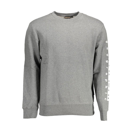 Napapijri Gray Cotton Men Sweater Napapijri