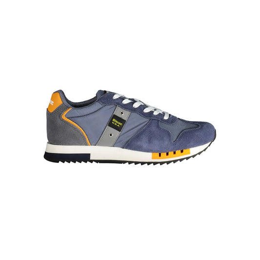 Blauer Blue Leather Men Sneaker Blauer