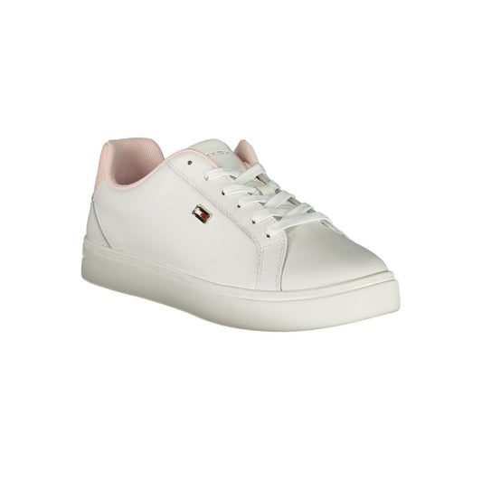 Tommy Hilfiger White Polyester Sneaker Tommy Hilfiger