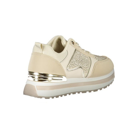 Laura Biagiotti Beige Polyester Women Sneaker Laura Biagiotti