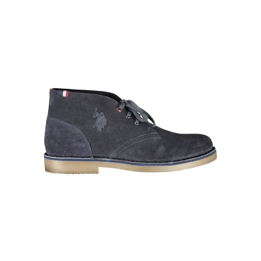 U.S. POLO ASSN. Blue Leather Men Ankle Boot U.S. POLO ASSN.