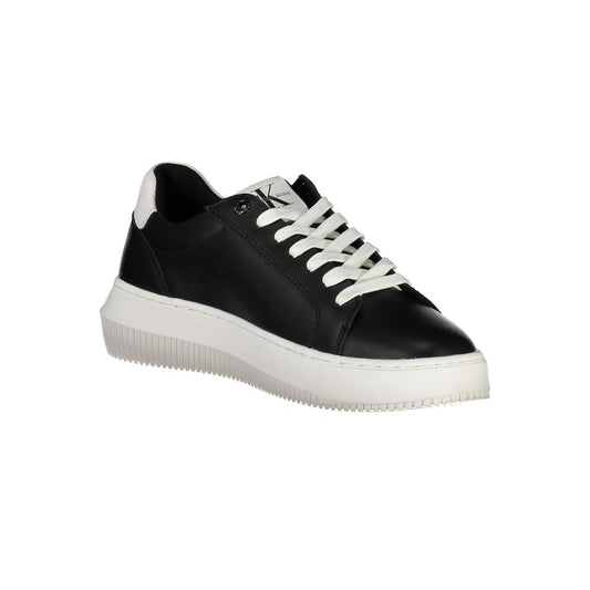 Calvin Klein Black Leather Women Sneaker Calvin Klein