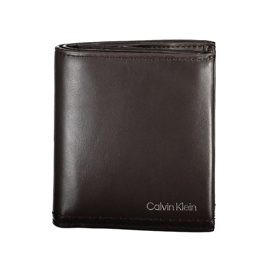 Calvin Klein Brown Leather Men Wallet Calvin Klein