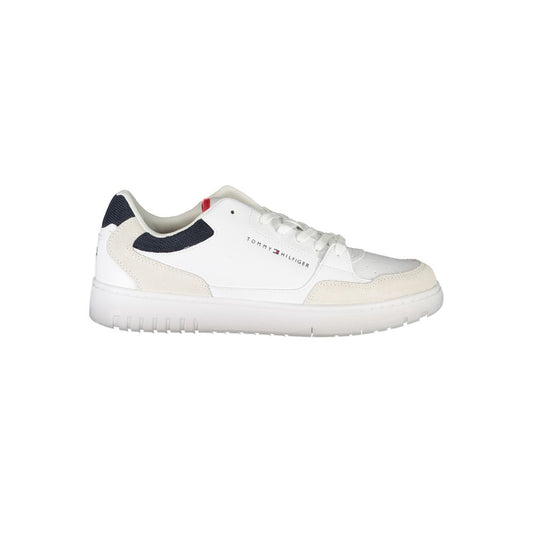 Tommy Hilfiger White Leather Men Sneaker Tommy Hilfiger