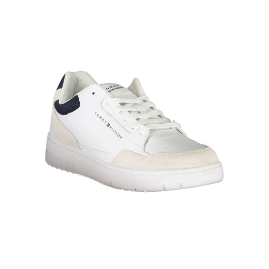 Tommy Hilfiger White Leather Men Sneaker Tommy Hilfiger