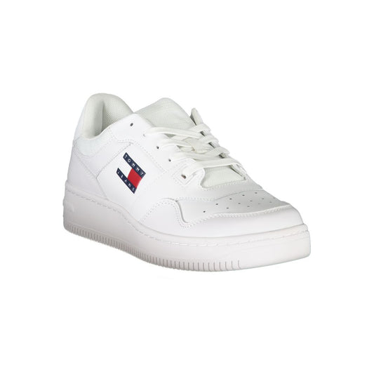 Tommy Hilfiger White Leather Men Sneaker Tommy Hilfiger