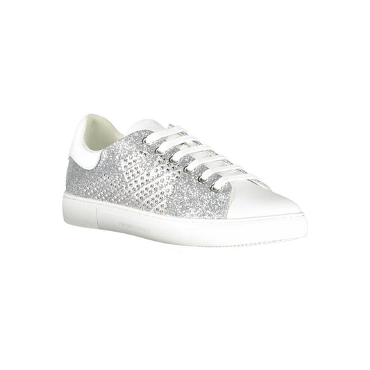 Emporio Armani Silver Polyester Women Sneaker Emporio Armani