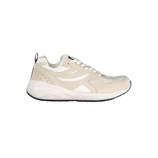 K-WAY Beige Lace-Up Sneakers with Contrast Details K-WAY