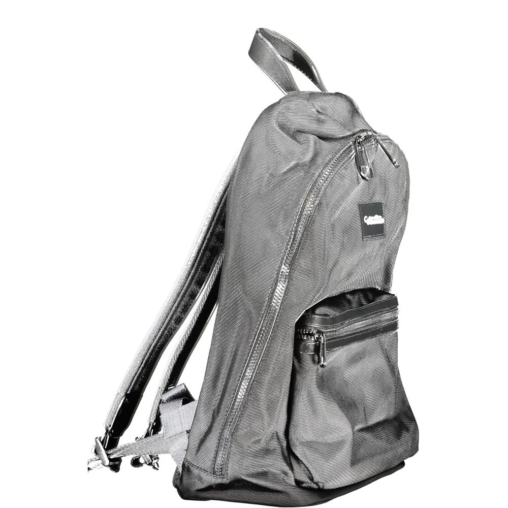 Front view with bag zipped and handles upright.