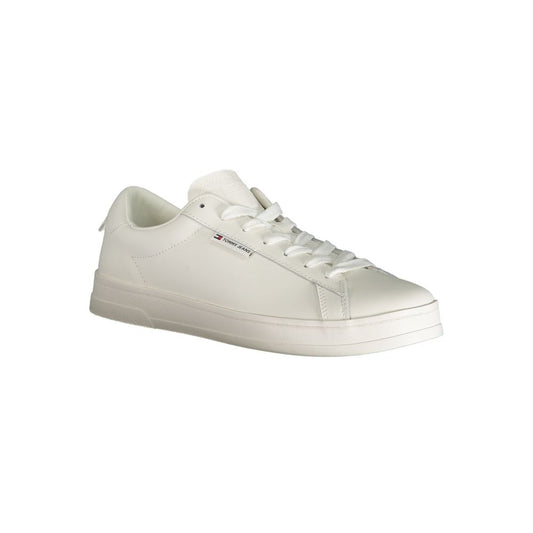 Tommy Hilfiger White Polyester Sneaker Tommy Hilfiger