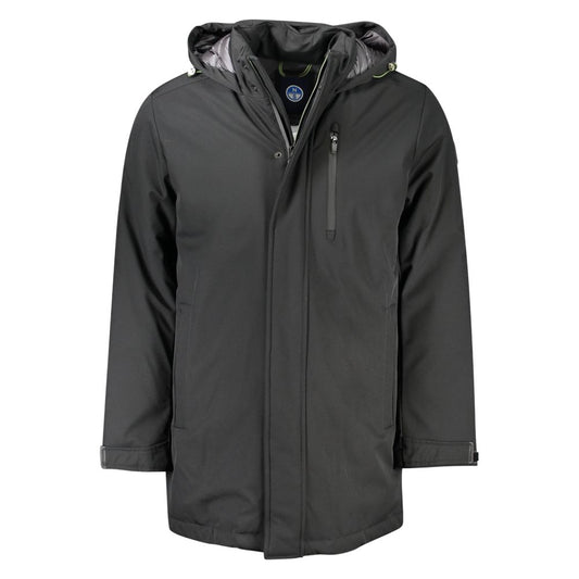 North Sails Black Polyester Men Jacket North Sails