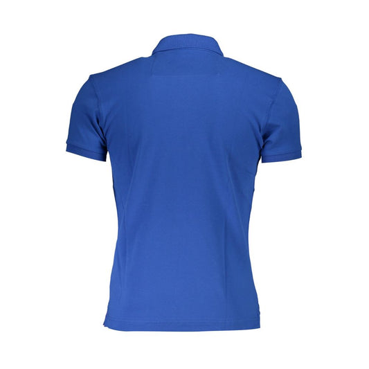 La Martina Blue Cotton Men Polo Shirt La Martina