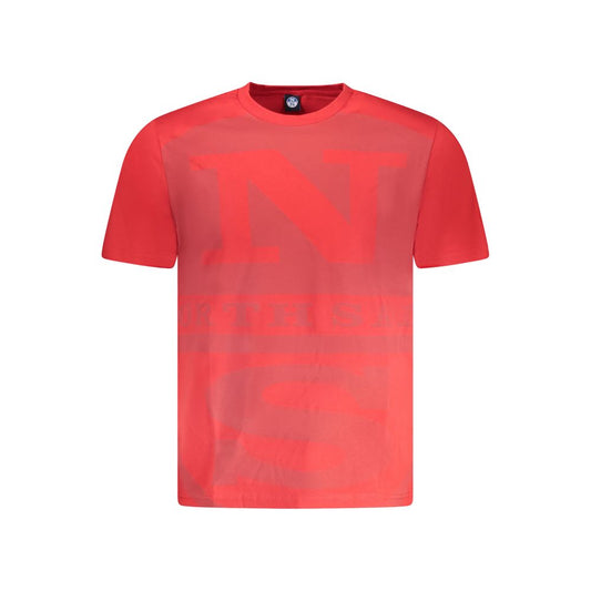 North Sails Red Cotton Men T-Shirt North Sails