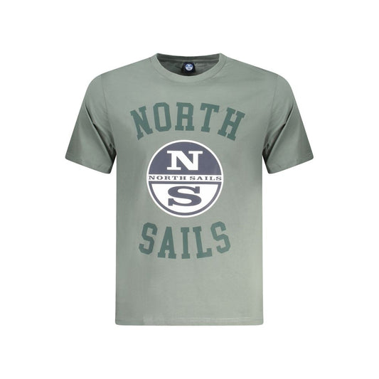 North Sails Green Cotton Men T-Shirt North Sails