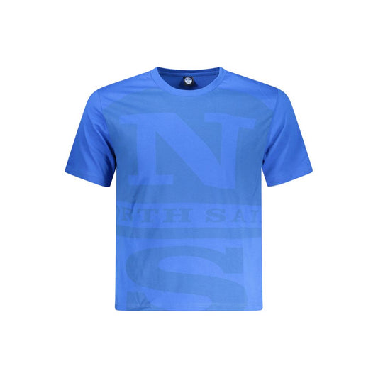 North Sails Blue Cotton Men T-Shirt North Sails