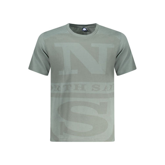 North Sails Green Cotton Men T-Shirt North Sails