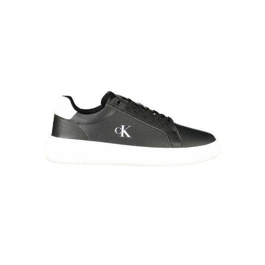 Calvin Klein Black Leather Men Sneaker Calvin Klein