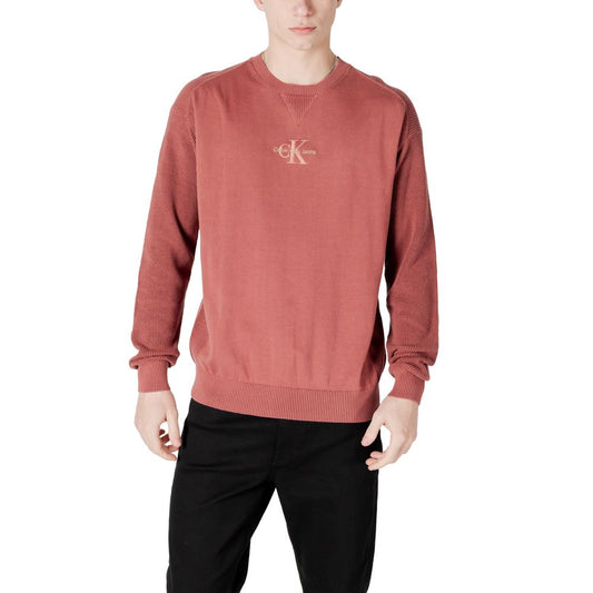 Calvin Klein Jeans Red Cotton Sweater Calvin Klein Jeans