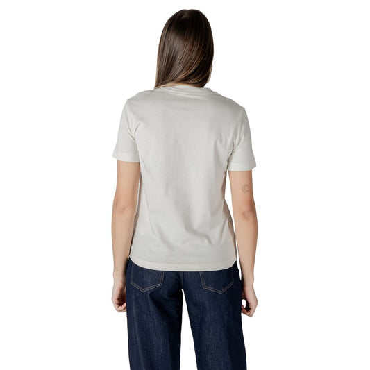 Calvin Klein Jeans Cream Cotton Tops & T-Shirt Calvin Klein Jeans