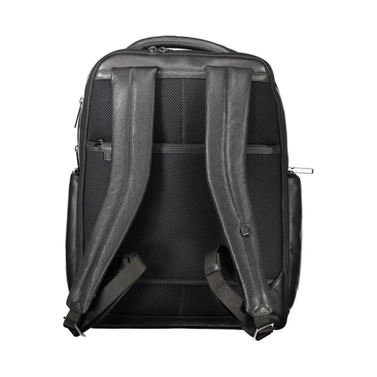 Piquadro Black Leather Men Backpack Piquadro