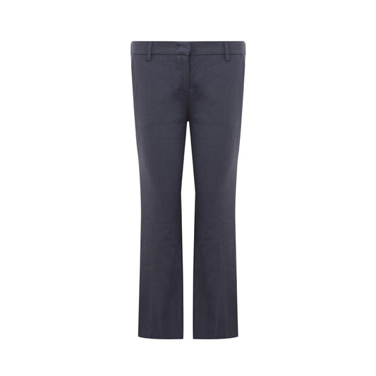 Chic Blue Linen Trousers Lardini