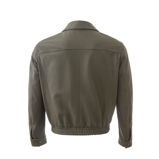 Lardini Green Leather Jacket Lardini