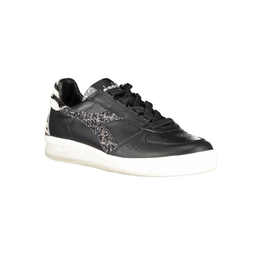 Diadora Black Leather Womens Sneaker Diadora