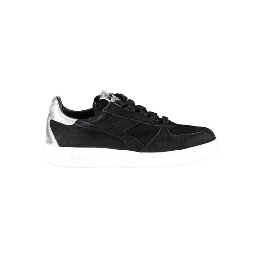 Diadora Black Leather Women Sneaker Diadora