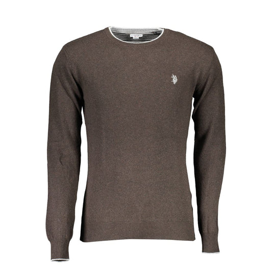 U.S. POLO ASSN. Brown Wool Men Sweater U.S. POLO ASSN.