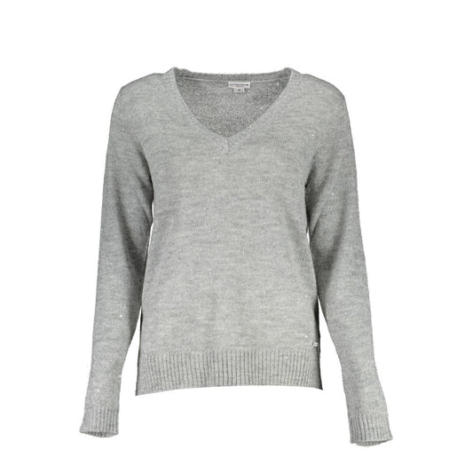 U.S. POLO ASSN. Silver Acrylic Women Sweater U.S. POLO ASSN.