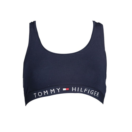 Tommy Hilfiger Blue Cotton Women Sports Bra Tommy Hilfiger