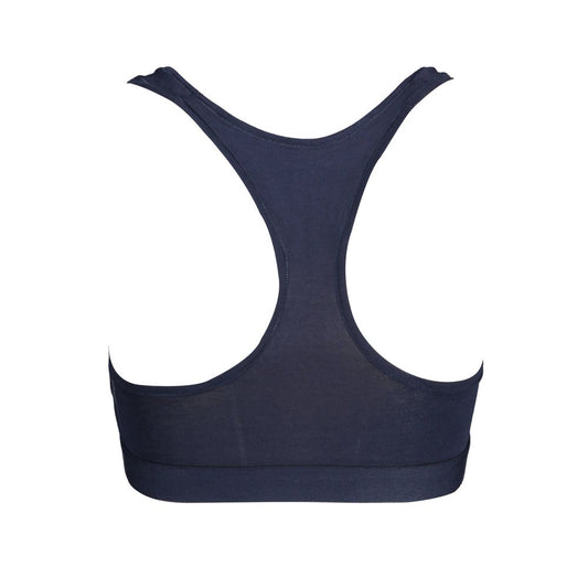 Tommy Hilfiger Blue Cotton Women Sports Bra Tommy Hilfiger