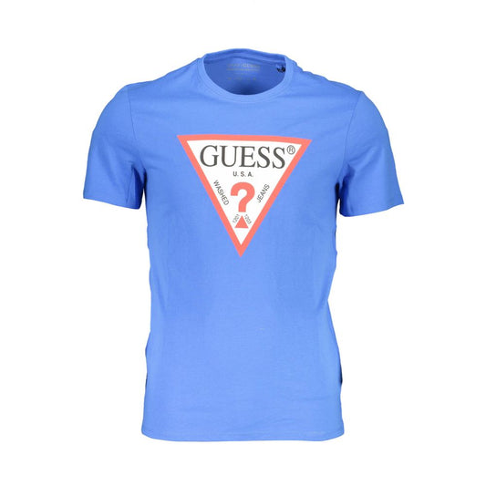 Guess Jeans Blue Cotton Men T-Shirt Guess Jeans