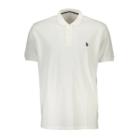 U.S. POLO ASSN. White Cotton Men Polo Shirt U.S. POLO ASSN.