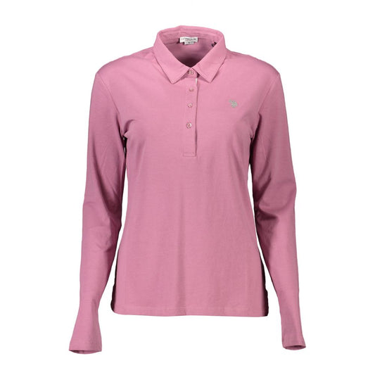 U.S. POLO ASSN. Pink Cotton Women Polo Shirt U.S. POLO ASSN.