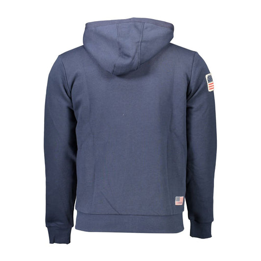 U.S. POLO ASSN. Blue Cotton Mens Hooded Sweater