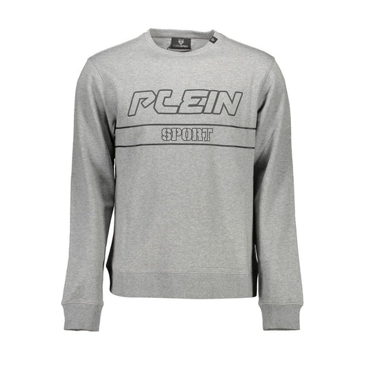 Plein Sport Gray Cotton Men Sweater Plein Sport