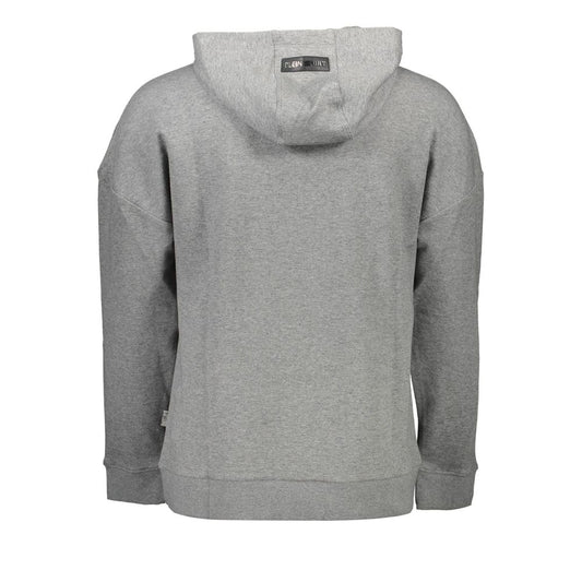 Plein Sport Gray Cotton Men Sweatshirt