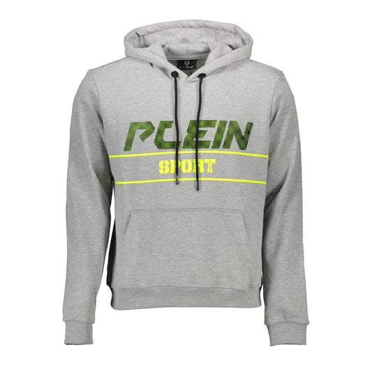 Plein Sport Gray Cotton Men Sweater Plein Sport