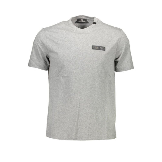 Plein Sport Gray Cotton Men T-Shirt Plein Sport