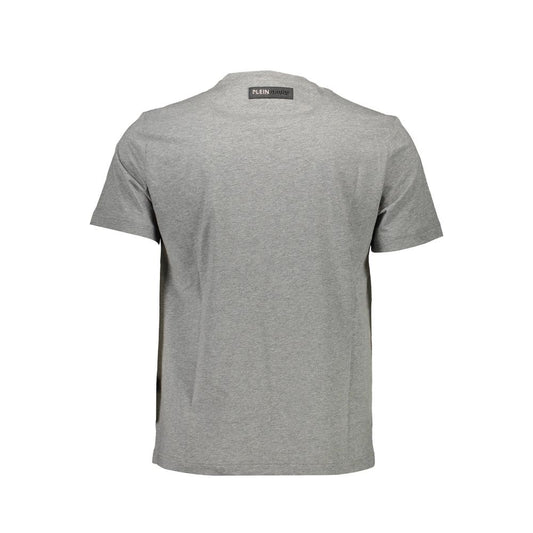 Plein Sport Gray Cotton Men T-Shirt Plein Sport