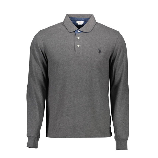 U.S. POLO ASSN. Gray Cotton Men Polo Shirt U.S. POLO ASSN.