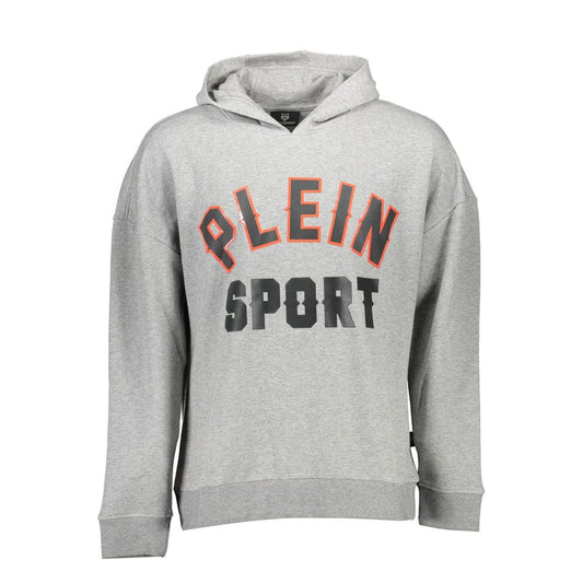 Plein Sport Gray Cotton Men Sweater Plein Sport