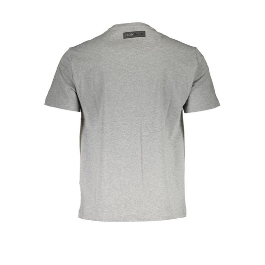 Plein Sport Gray Cotton Men T-Shirt