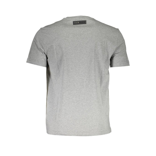 Plein Sport Gray Cotton Men T-Shirt Plein Sport