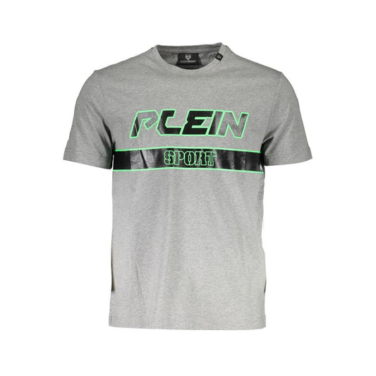 Plein Sport Gray Cotton Men T-Shirt Plein Sport